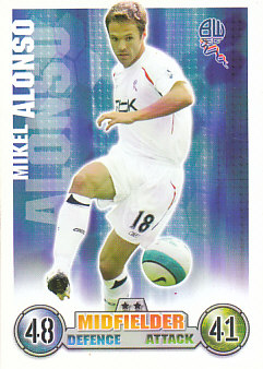 Mikel Alonso Bolton Wanderers 2007/08 Topps Match Attax #75